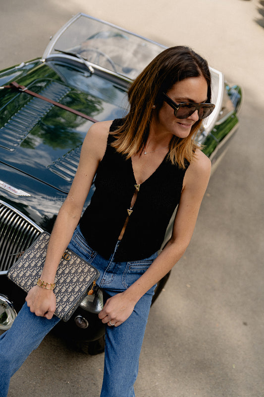 Les Jumelles Rike vest black