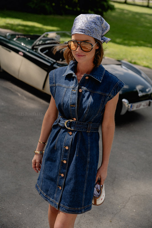 Les Jumelles YASNema SL denim dress medium blue denim
