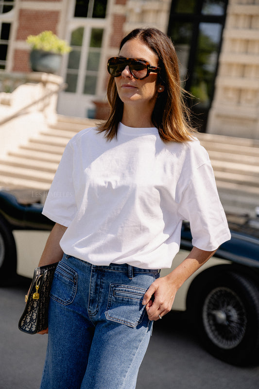 Les Jumelles Oversize Xia T-shirt optic white