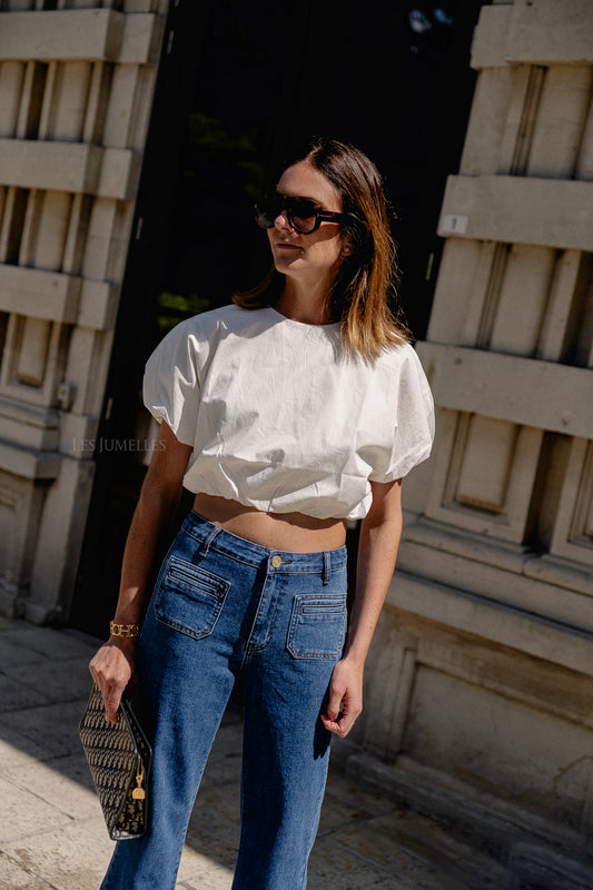 Les Jumelles Ellen top optic white