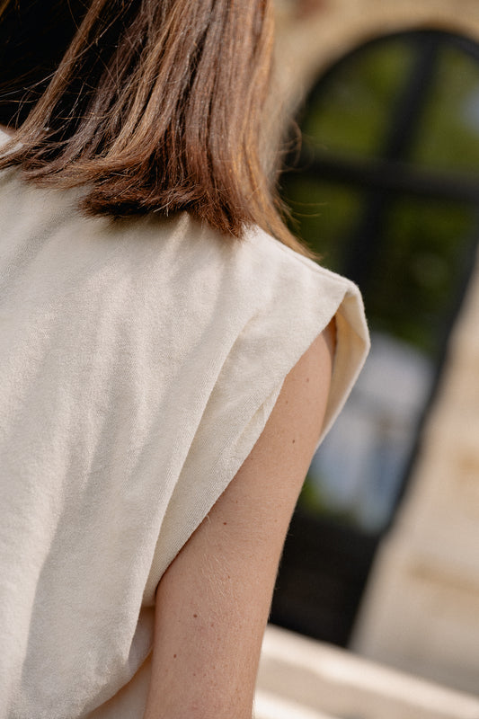 Les Jumelles Clara SS terry shirt ecru