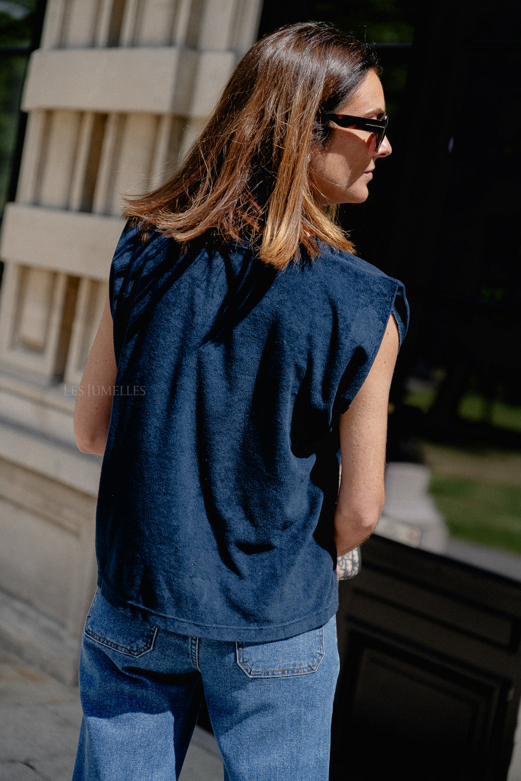 Clara SS terry shirt navy