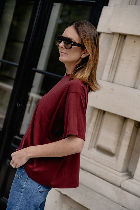 Les Jumelles Sadie T-shirt burgundy