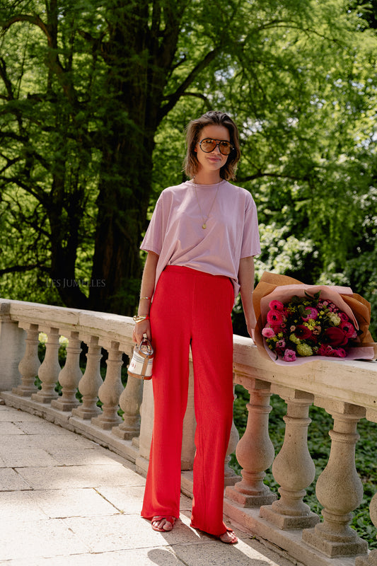 Les Jumelles Isobel trousers high risk red