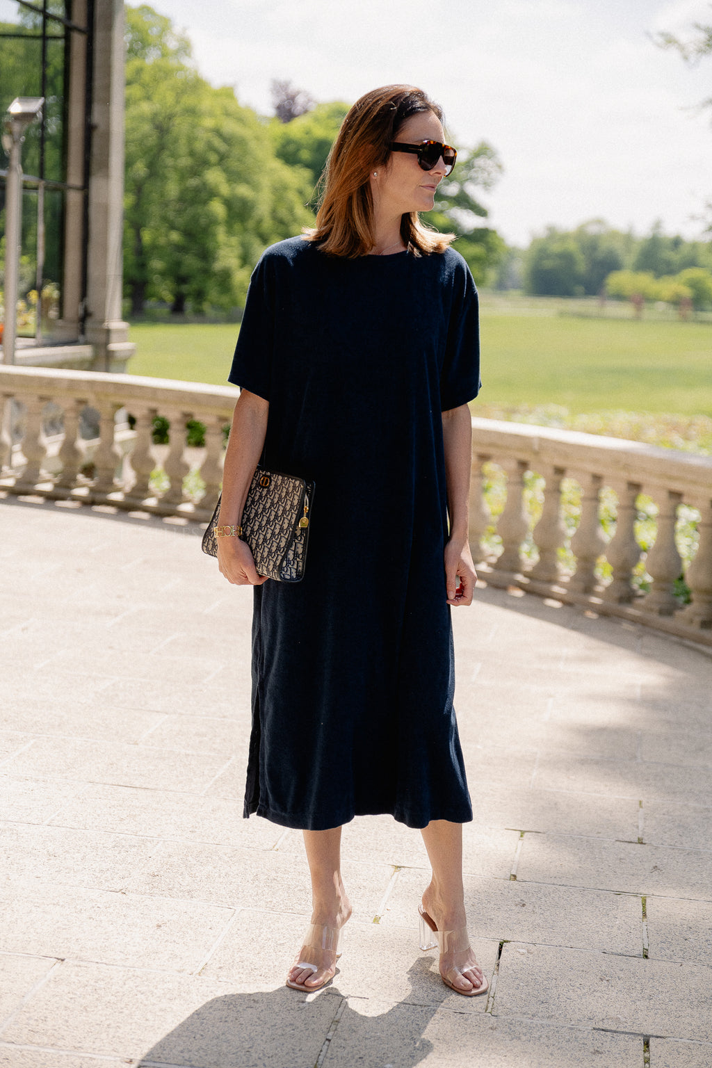 Clara terry dress navy