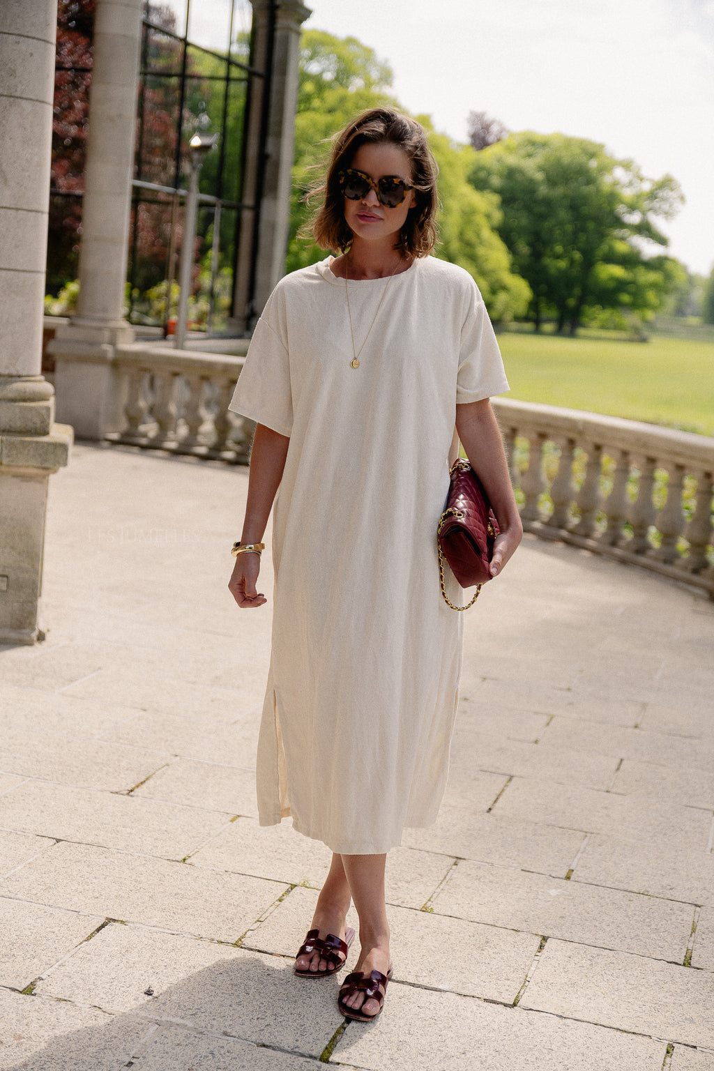 Clara terry dress ecru