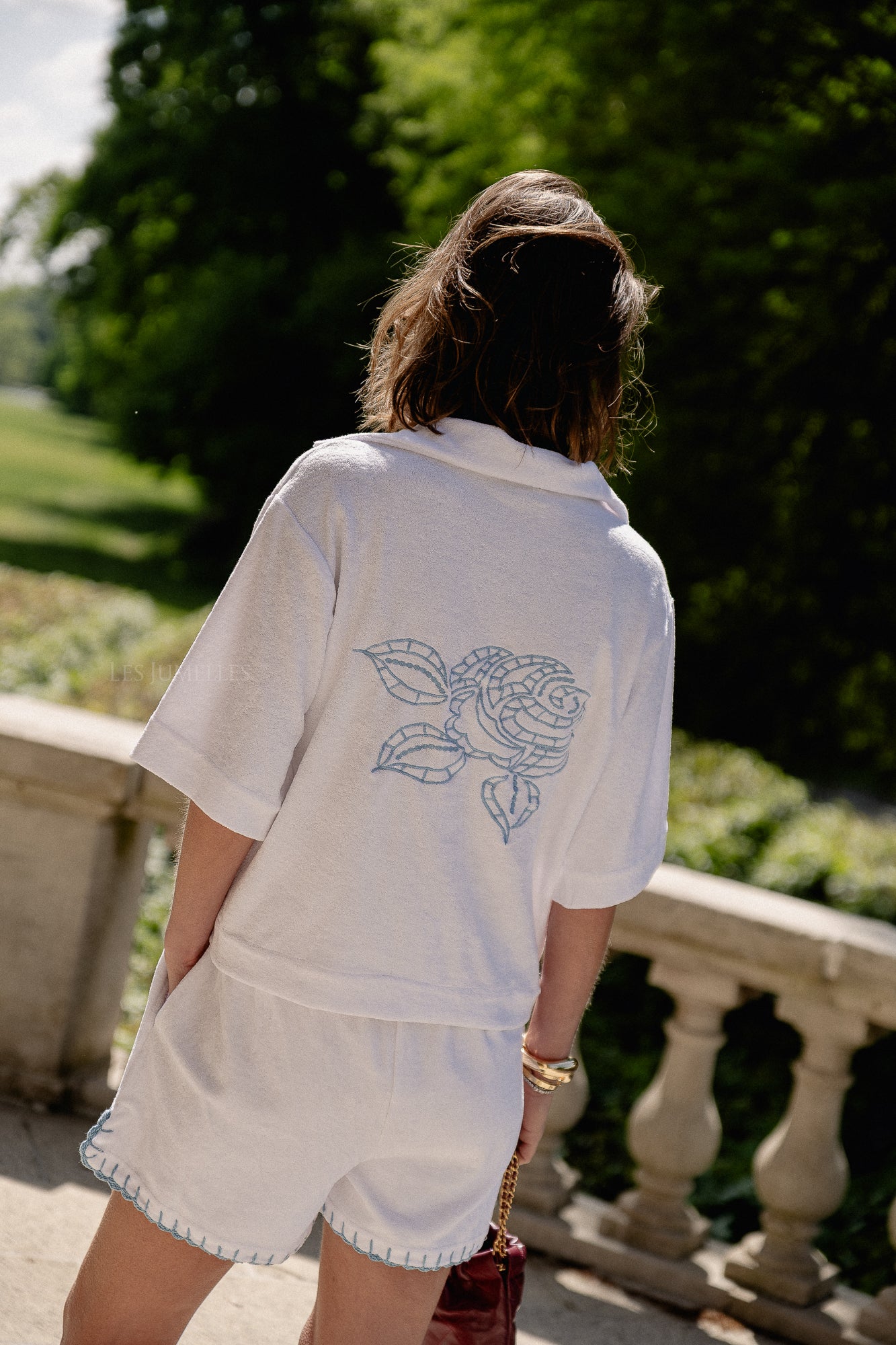 Rosalie terry shirt white/blue