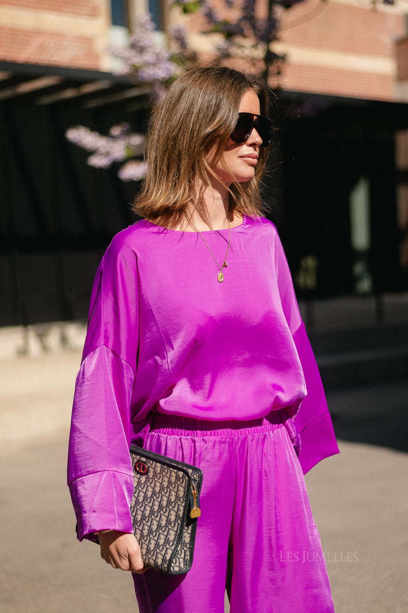 Gill sateen blouse orchid purple