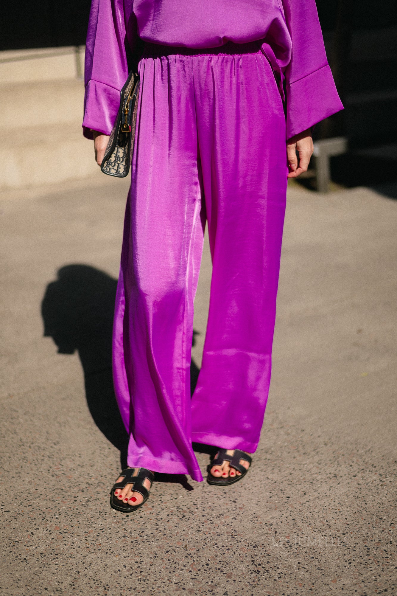 Gill sateen pants - orchid purple