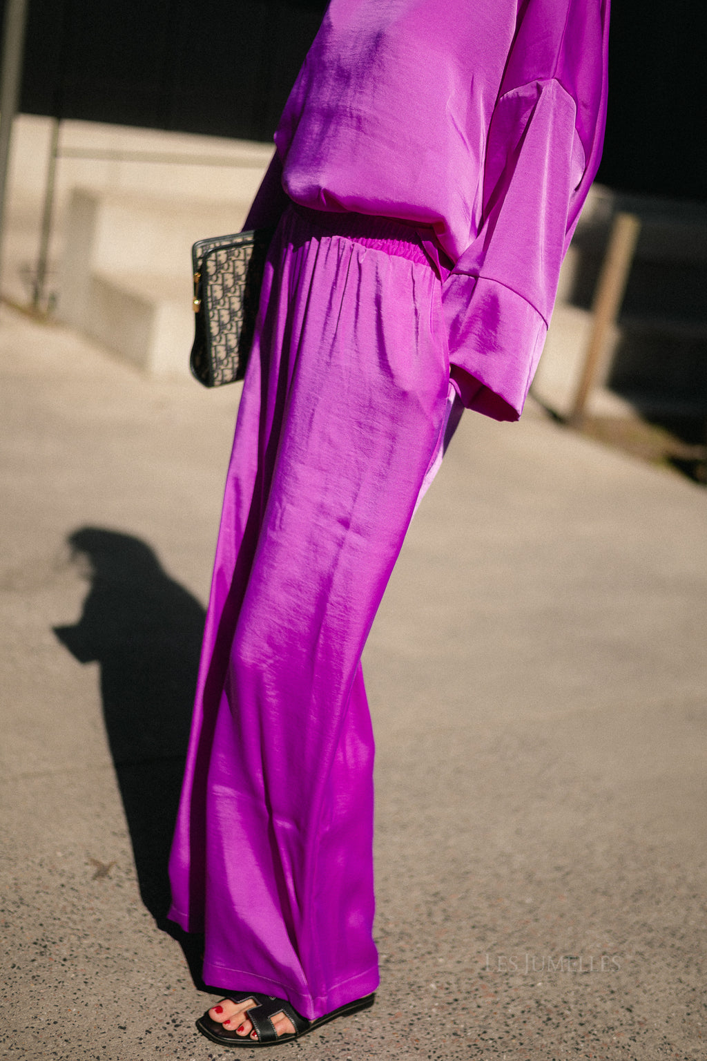 Gill sateen pants - orchid purple