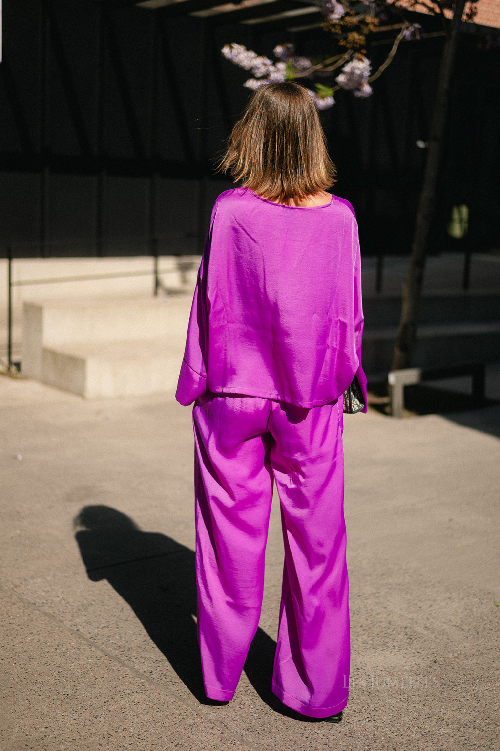 Gill sateen pants - orchid purple