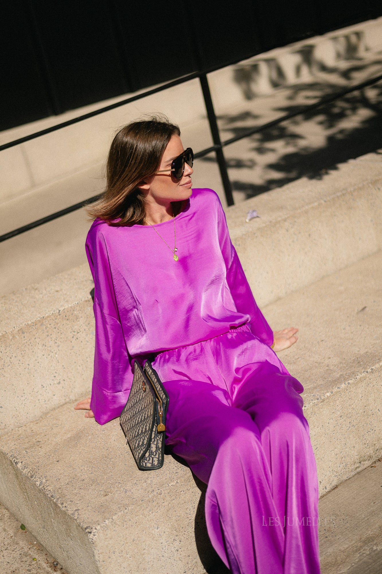 Gill sateen blouse orchid purple