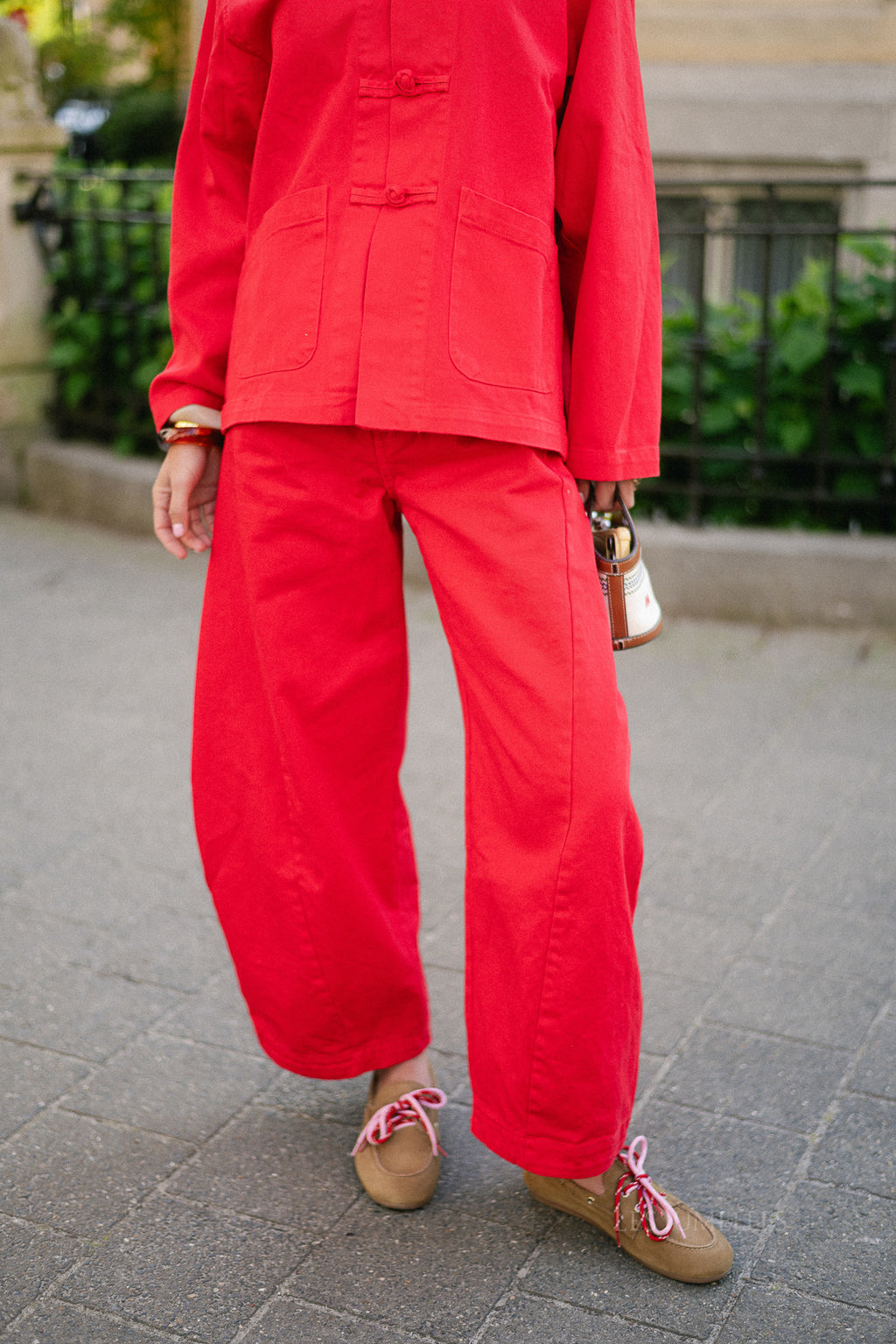 Jasmine barrel pants red
