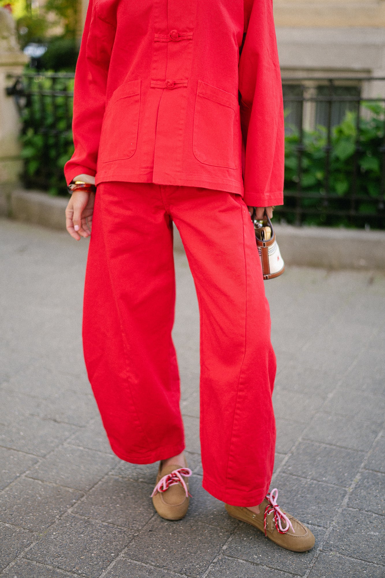 Jasmine barrel pants red