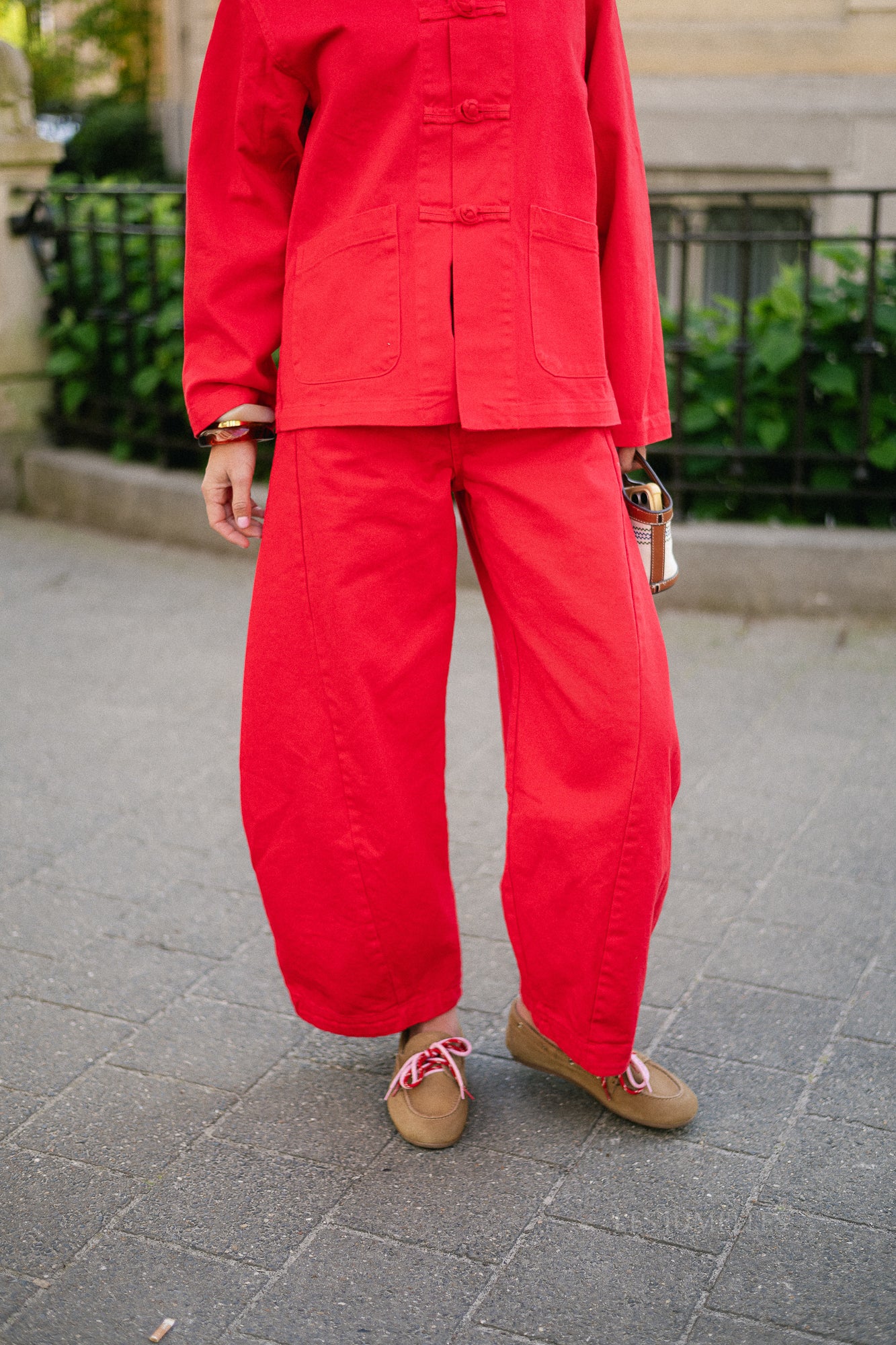 Jasmine barrel pants red