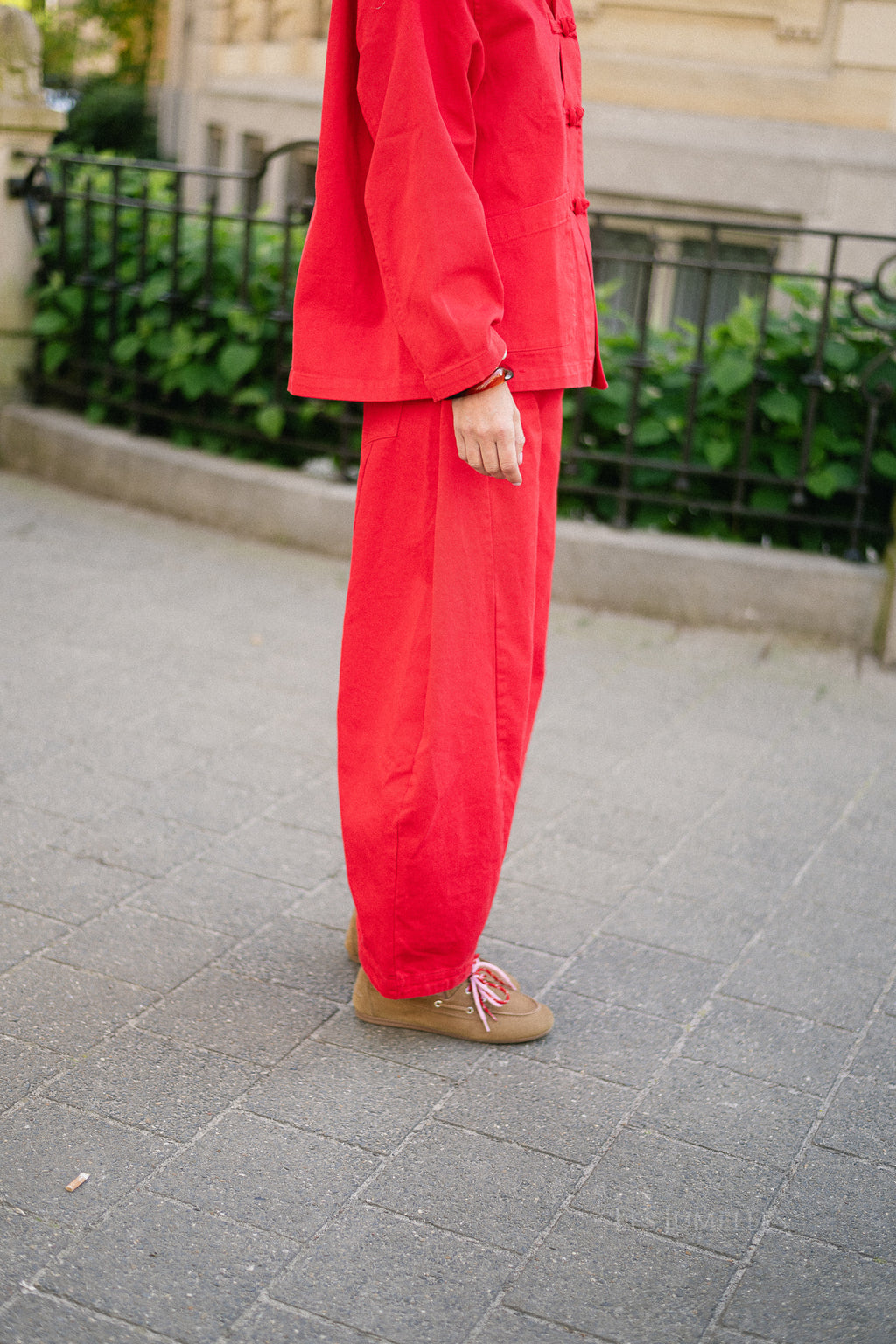 Jasmine barrel pants red