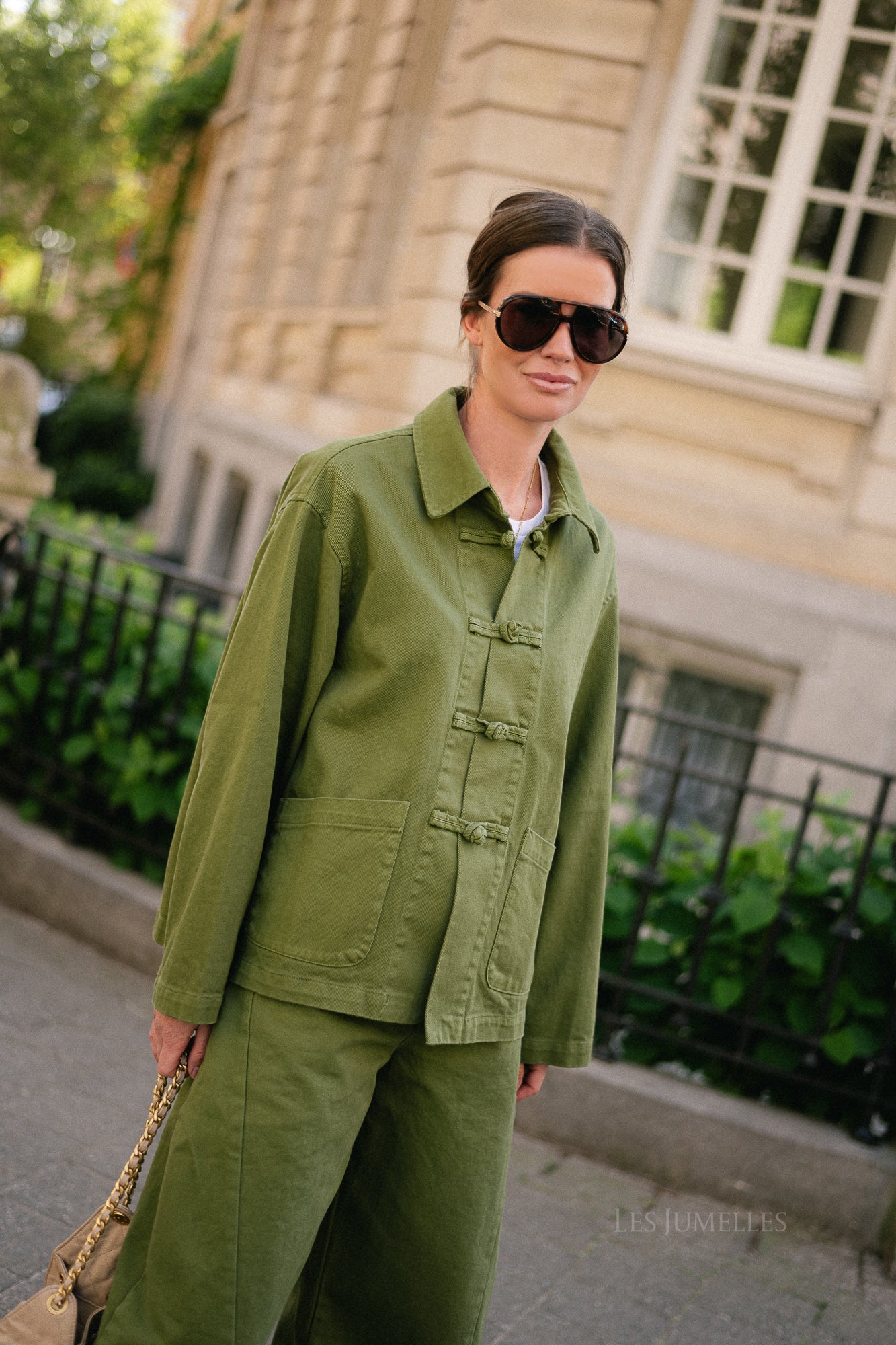 Jasmine denim jacket khaki