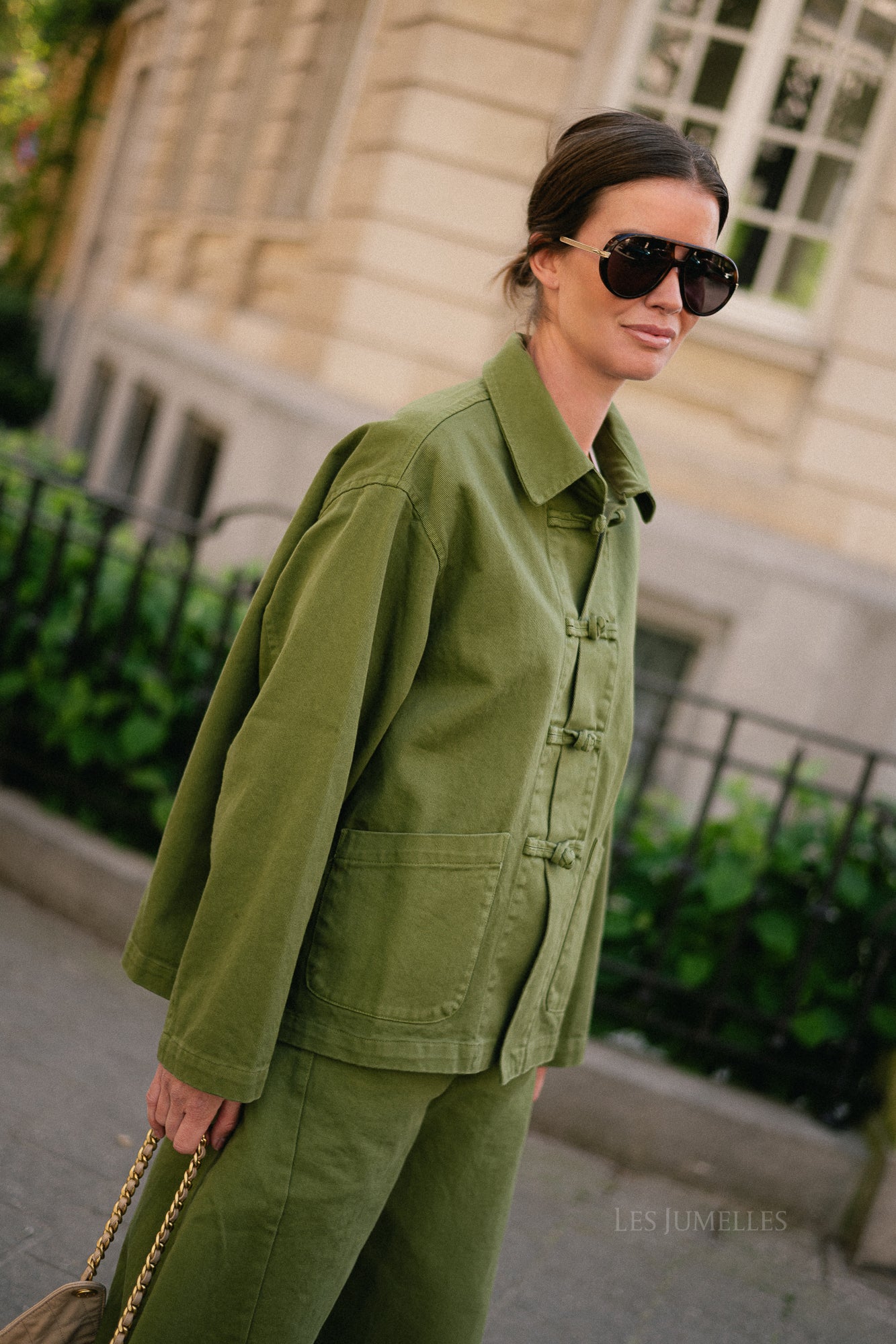 Jasmine denim jacket khaki