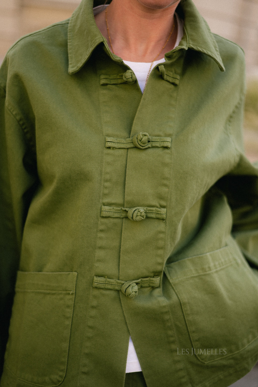 Jasmine denim jacket khaki