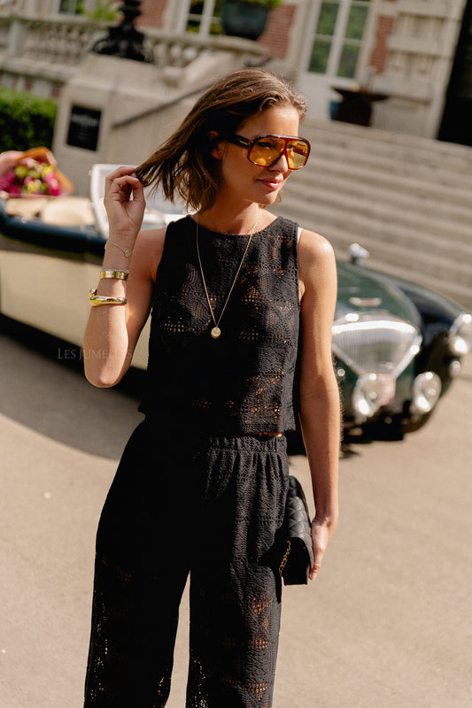 Les Jumelles Ude top black