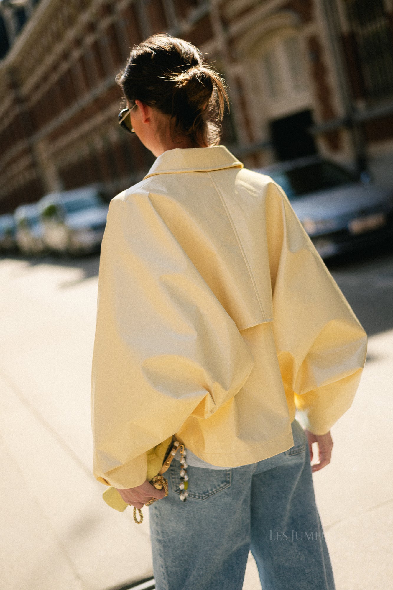Jodie PU jacket butter yellow