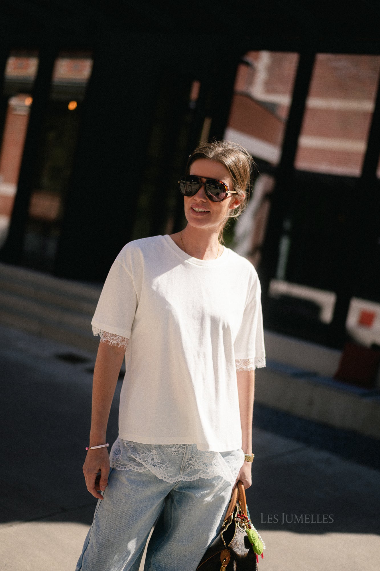 Meilin lace T-shirt white