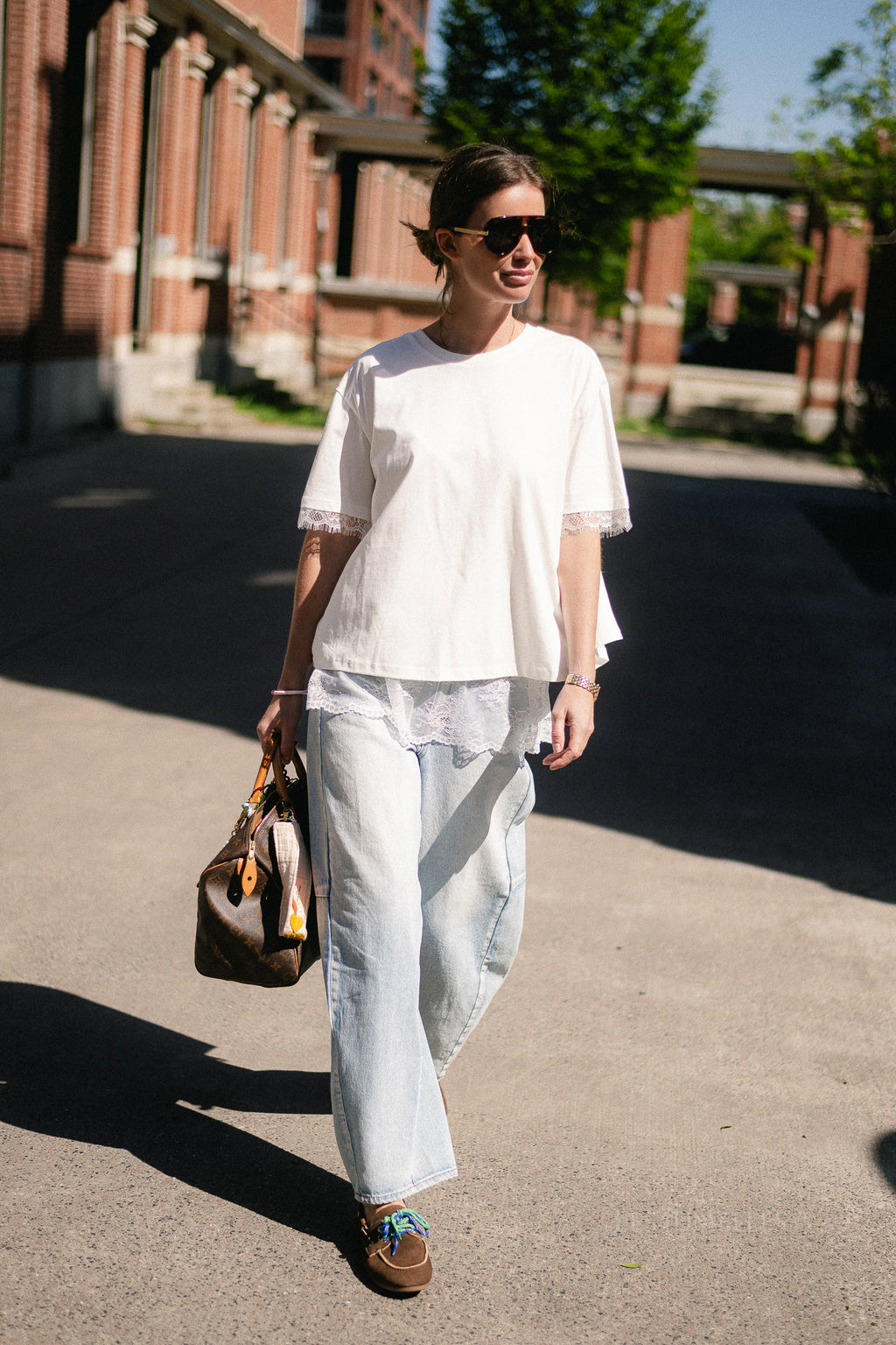 Meilin lace T-shirt white