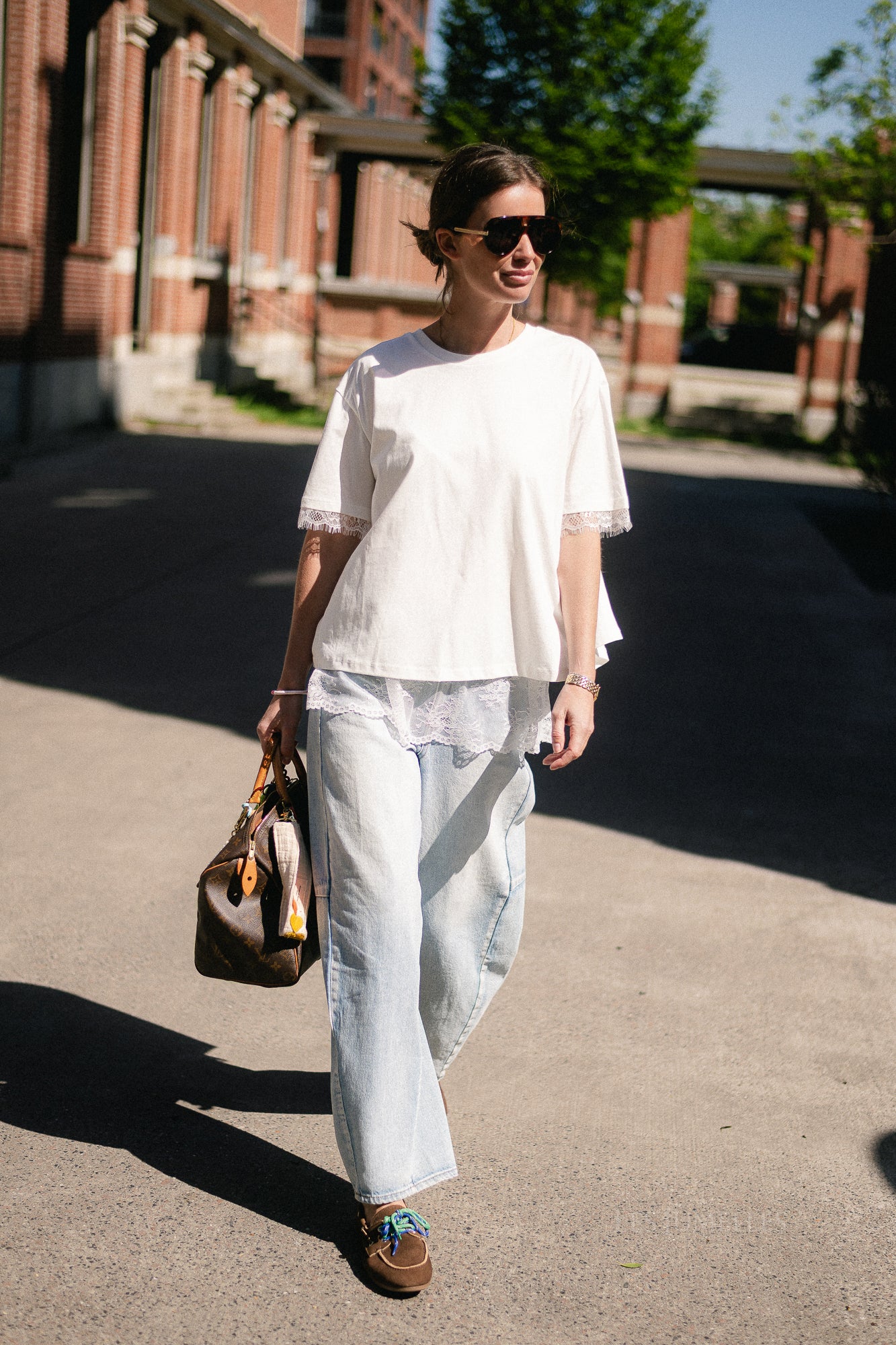 Meilin lace T-shirt white