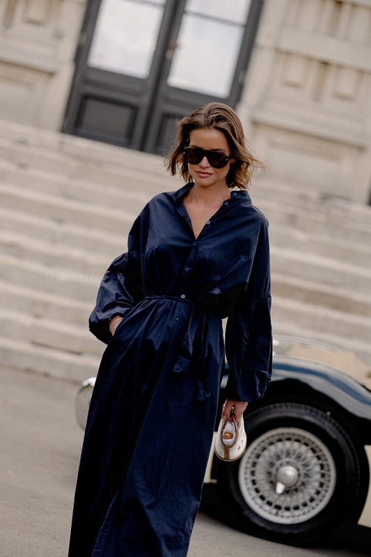 Les Jumelles Scarlet maxi dress navy