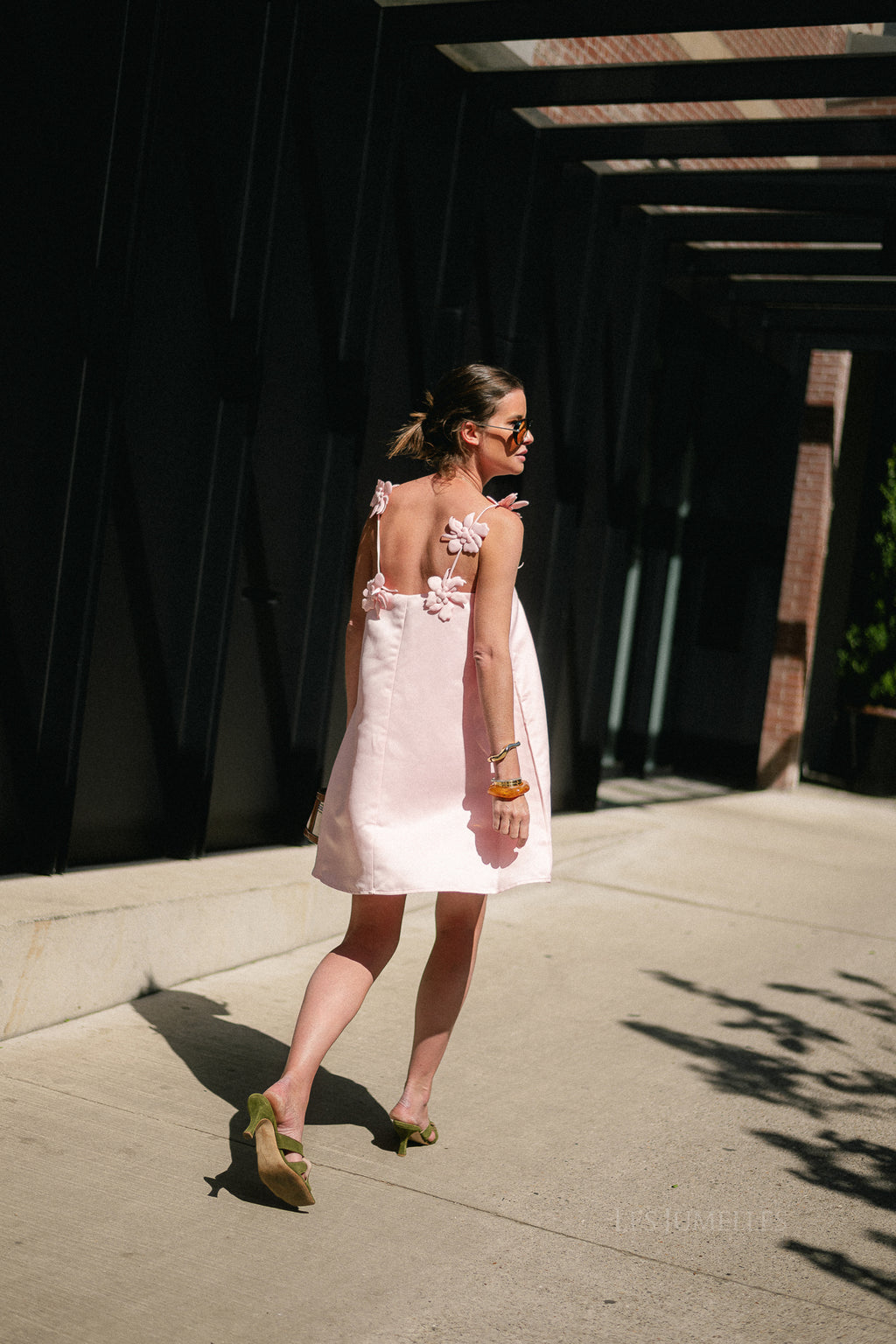 YASDouce strap midi dress blushing pink