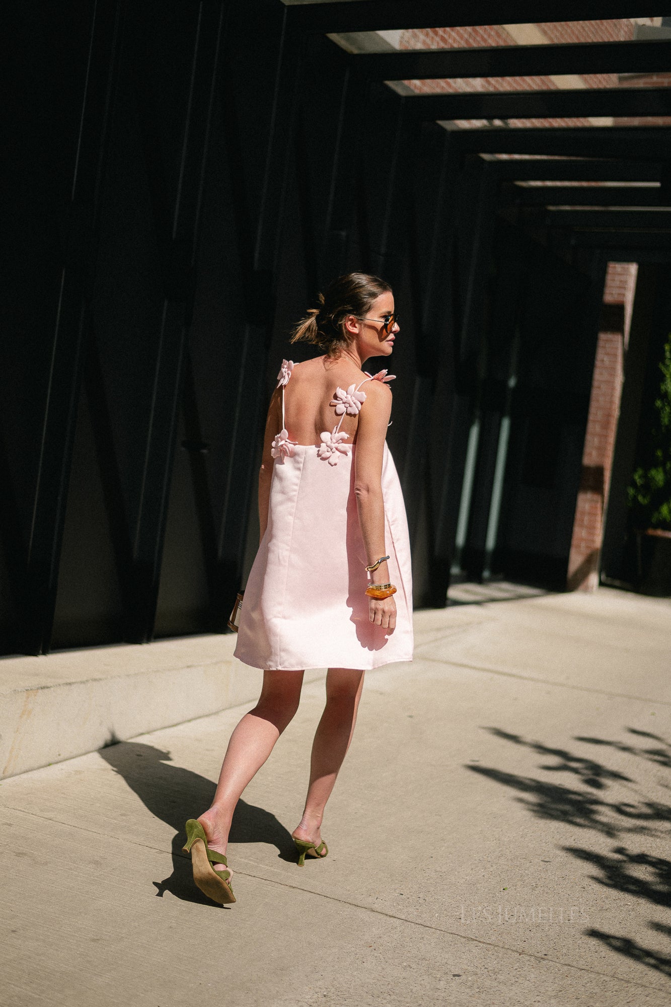 YASDouce strap midi dress blushing pink