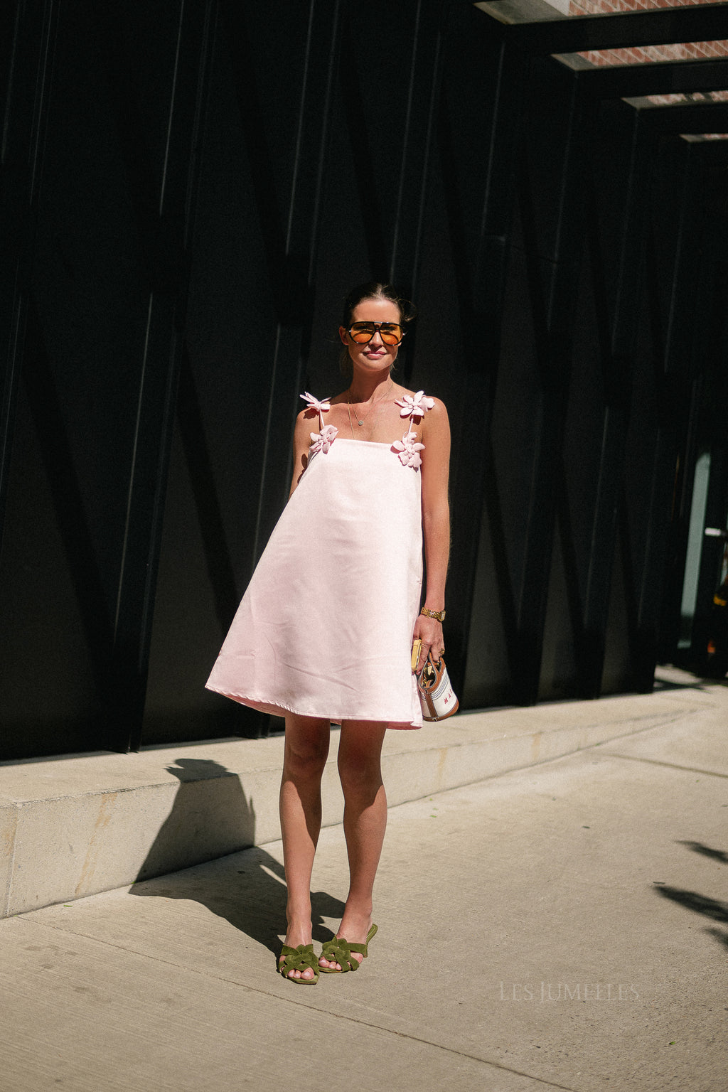 YASDouce strap midi dress blushing pink