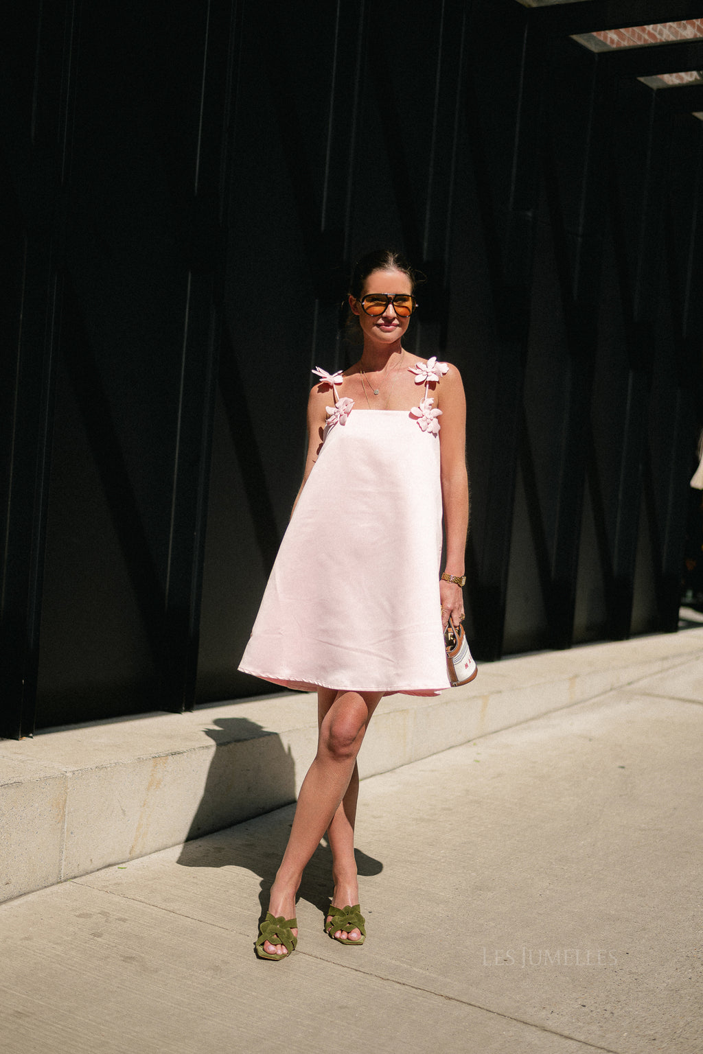 YASDouce strap midi dress blushing pink