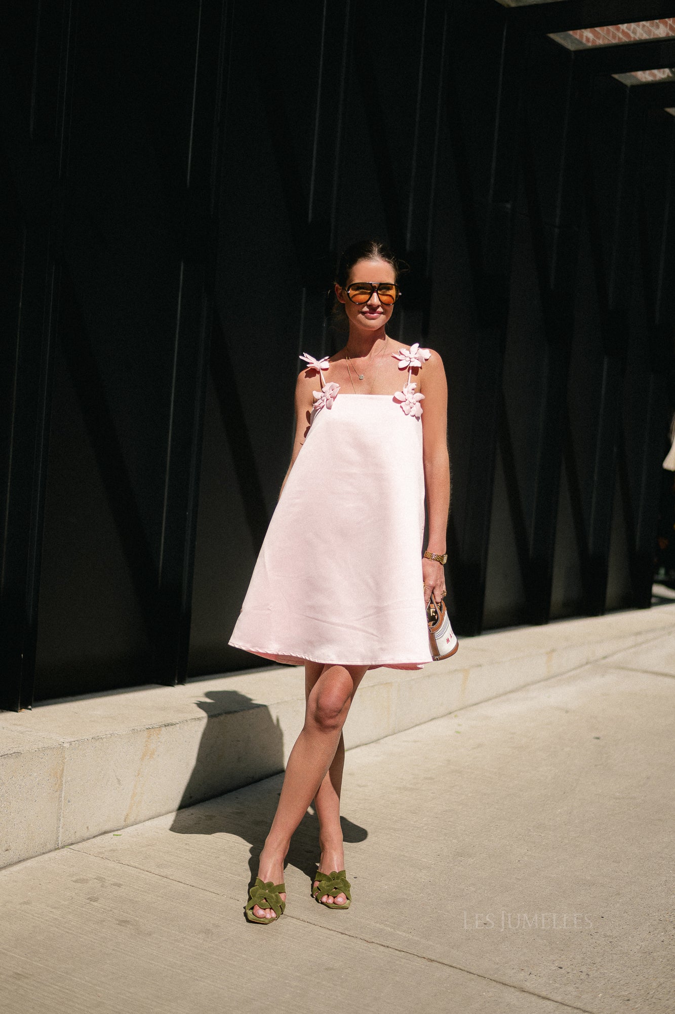 YASDouce strap midi dress blushing pink