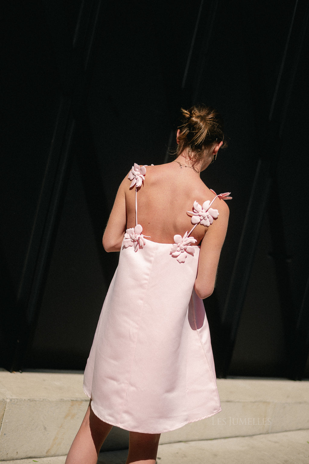 YASDouce strap midi dress blushing pink
