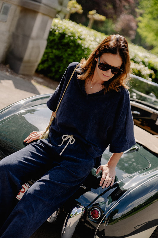 Les Jumelles Miley terry shirt navy