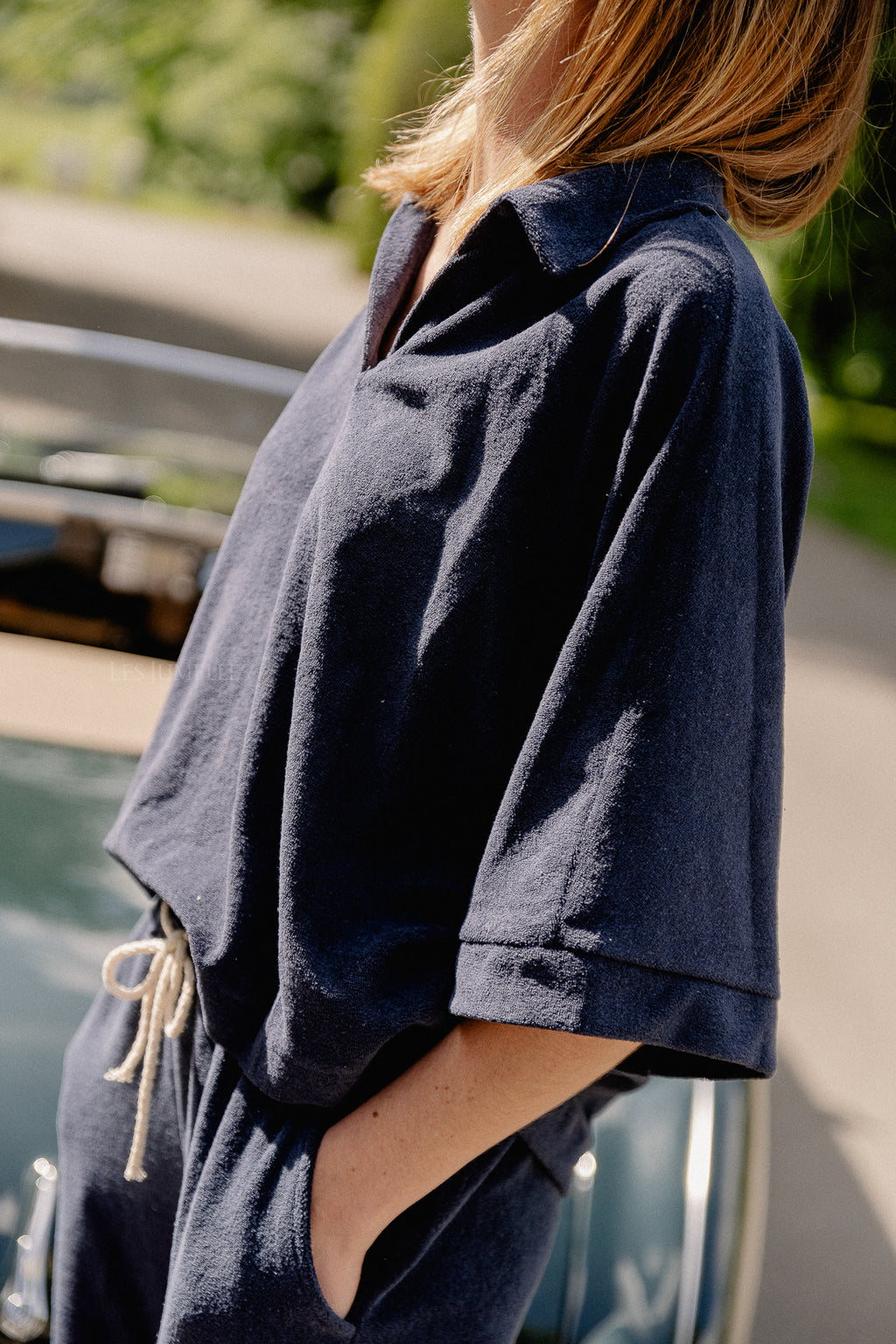 Chemise Miley Terry bleu marine