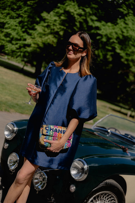 Les Jumelles Charlotte jurk marineblauw