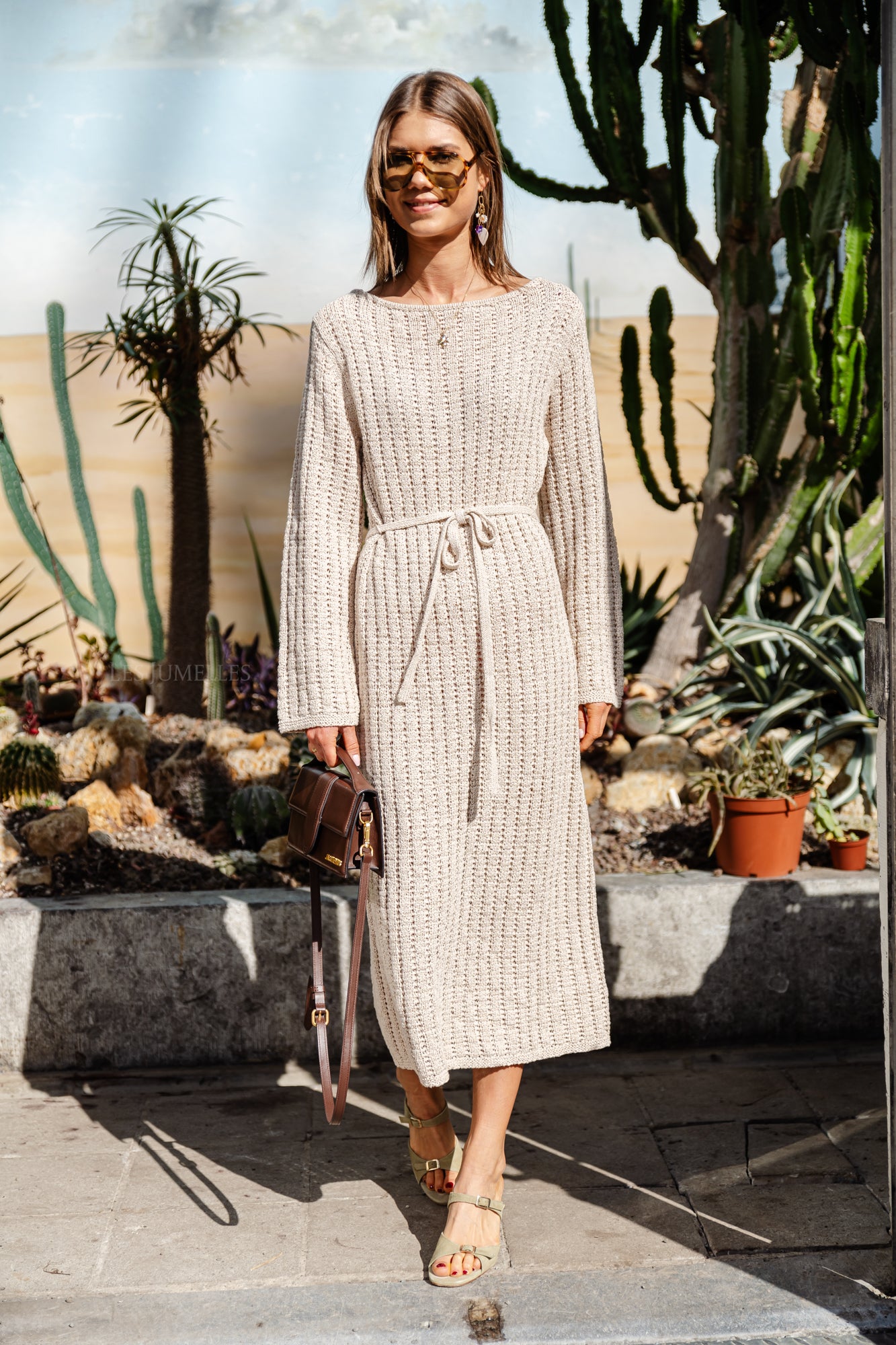 Jakoba knitted dress beige