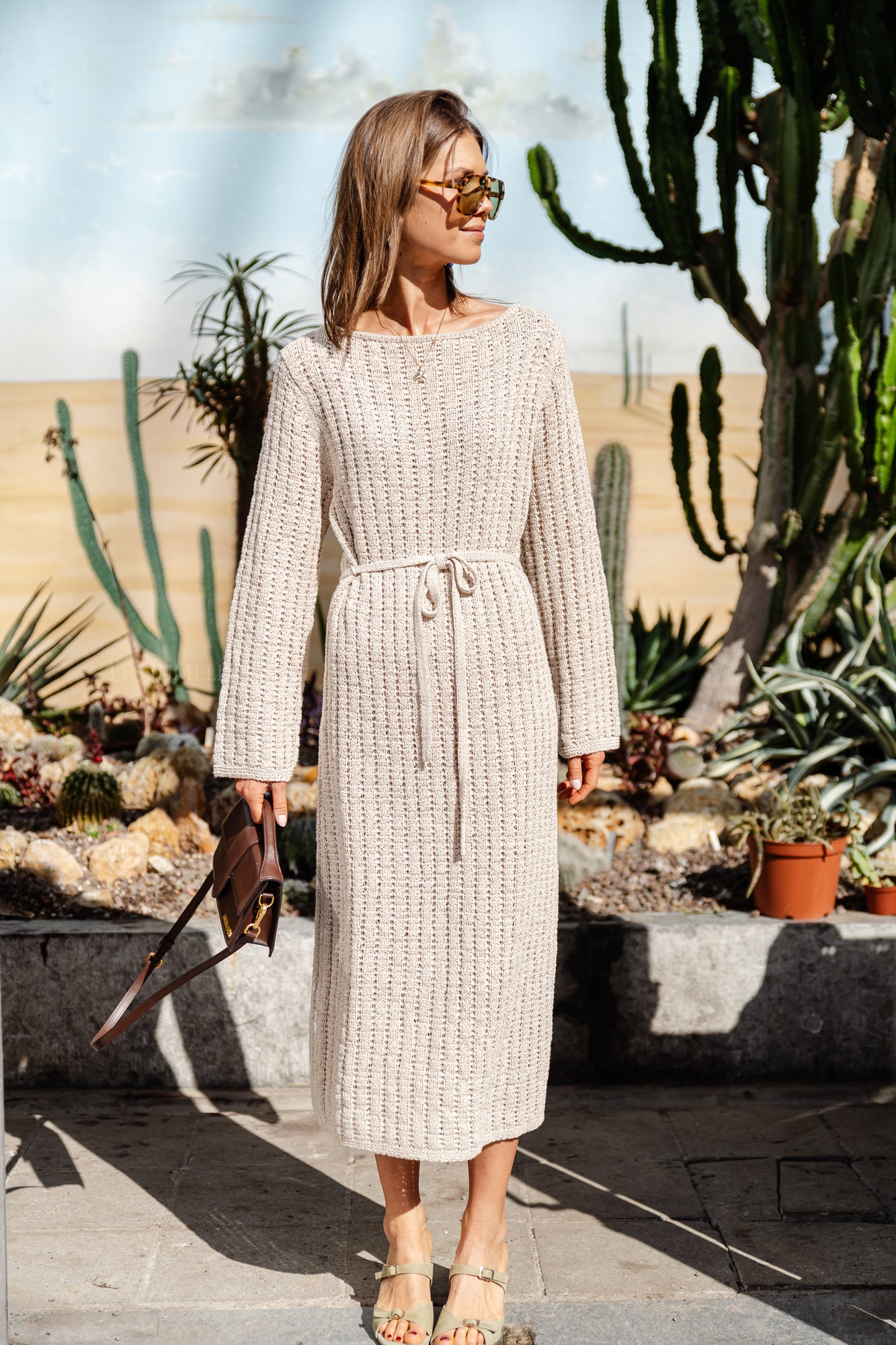 Jakoba knitted dress beige
