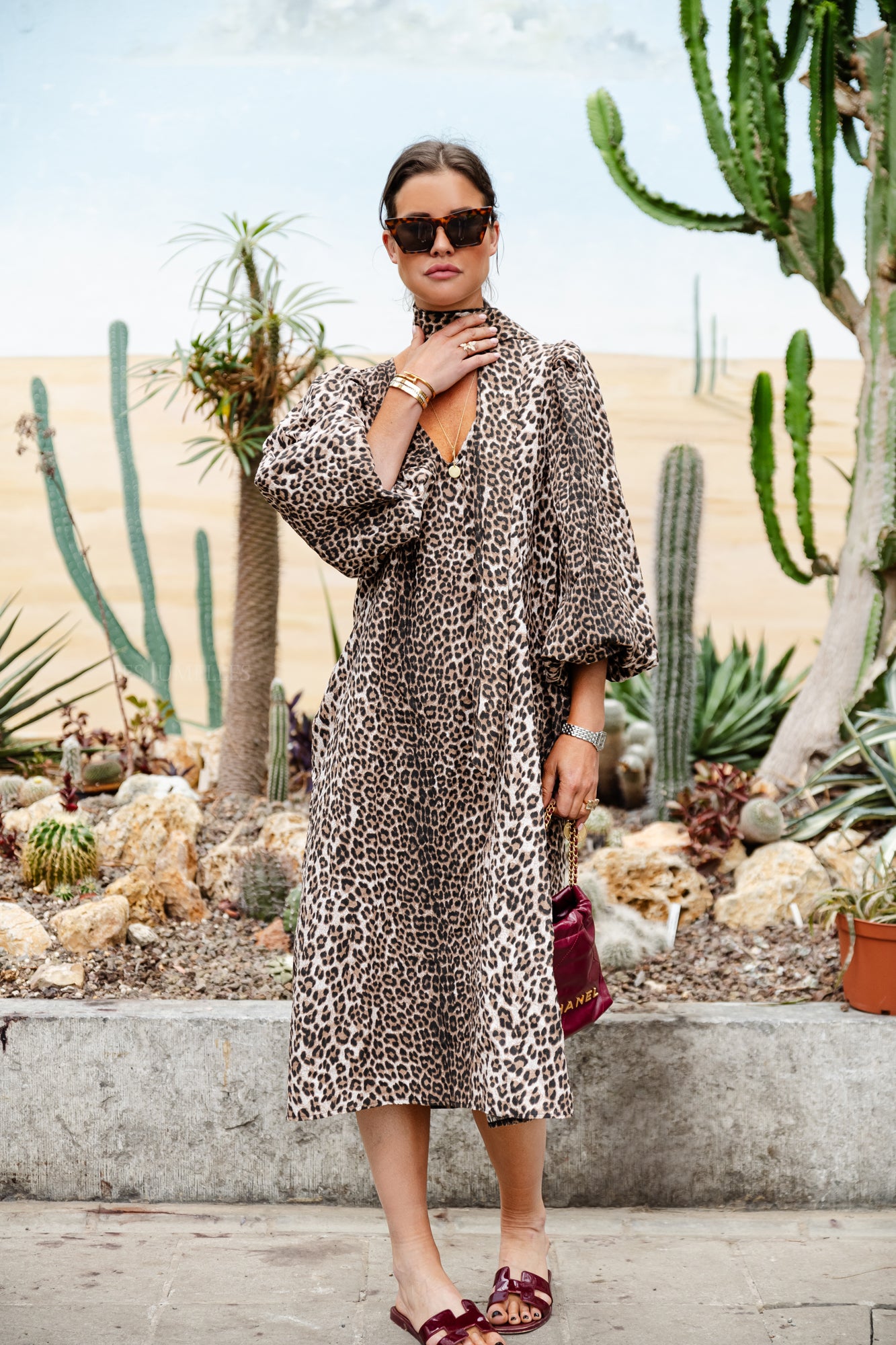 Livvy long dress leopard