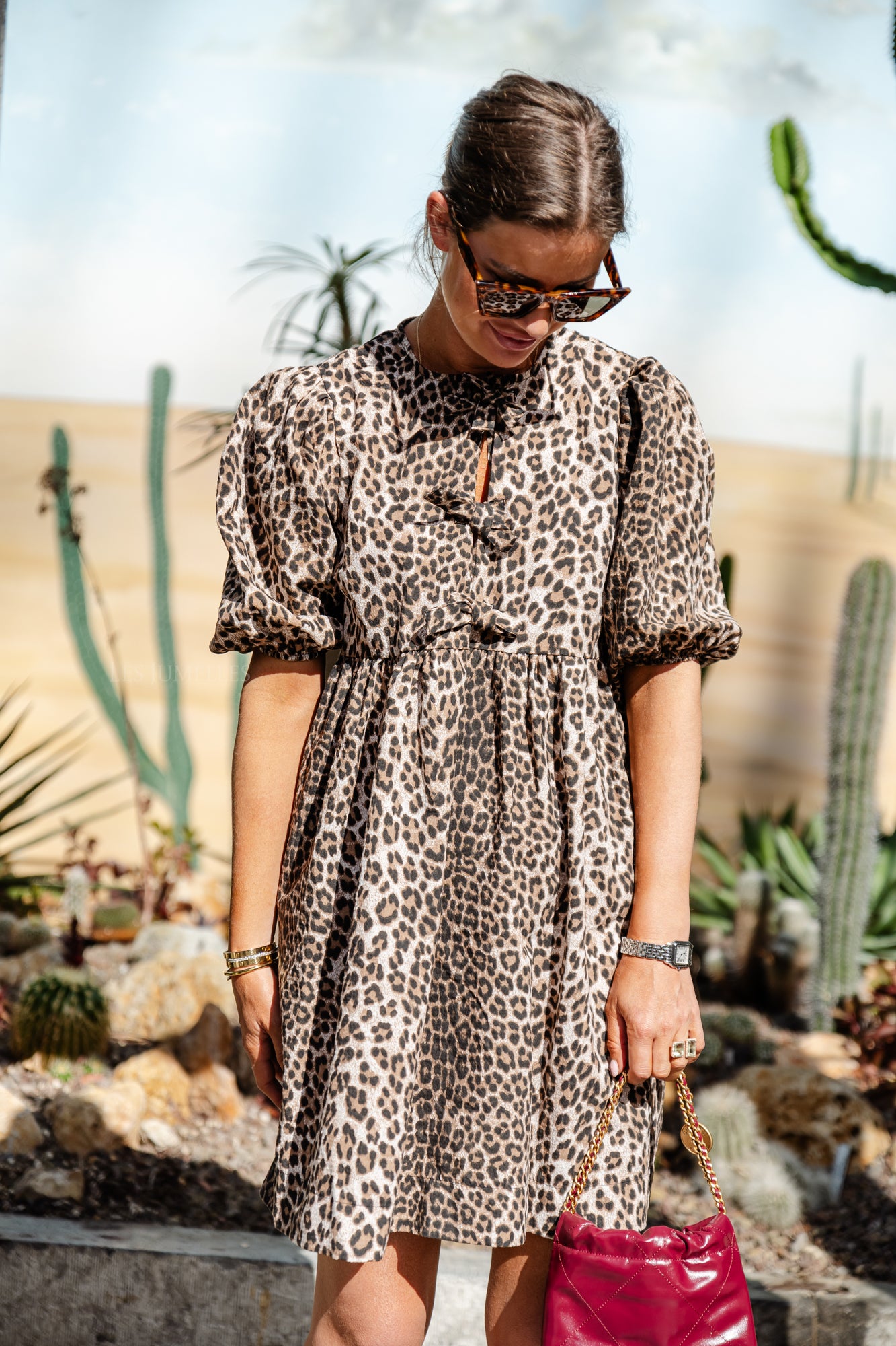 Freya leopard jurk