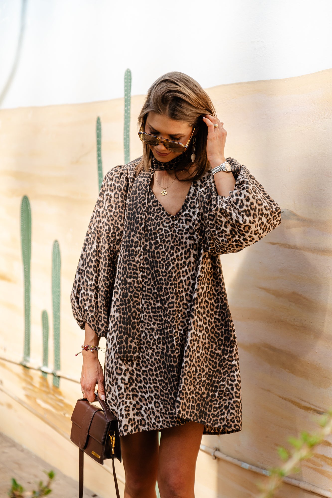 Livvy kurzes Kleid leopard