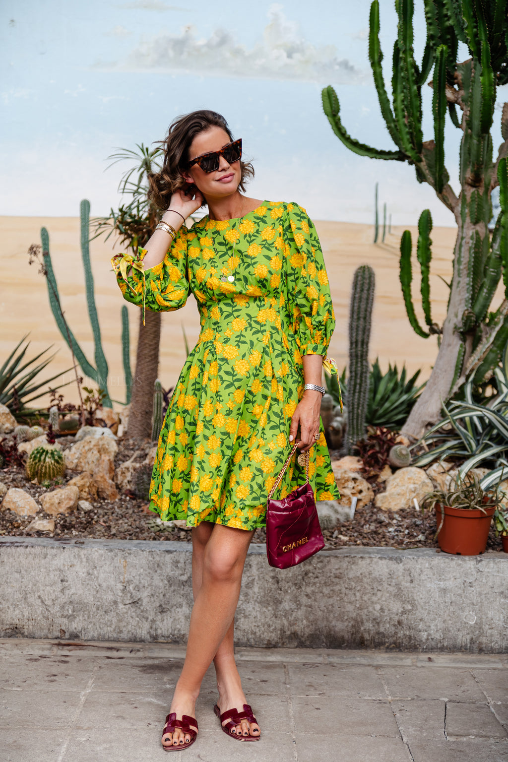 Alexis jurk ananas bloem