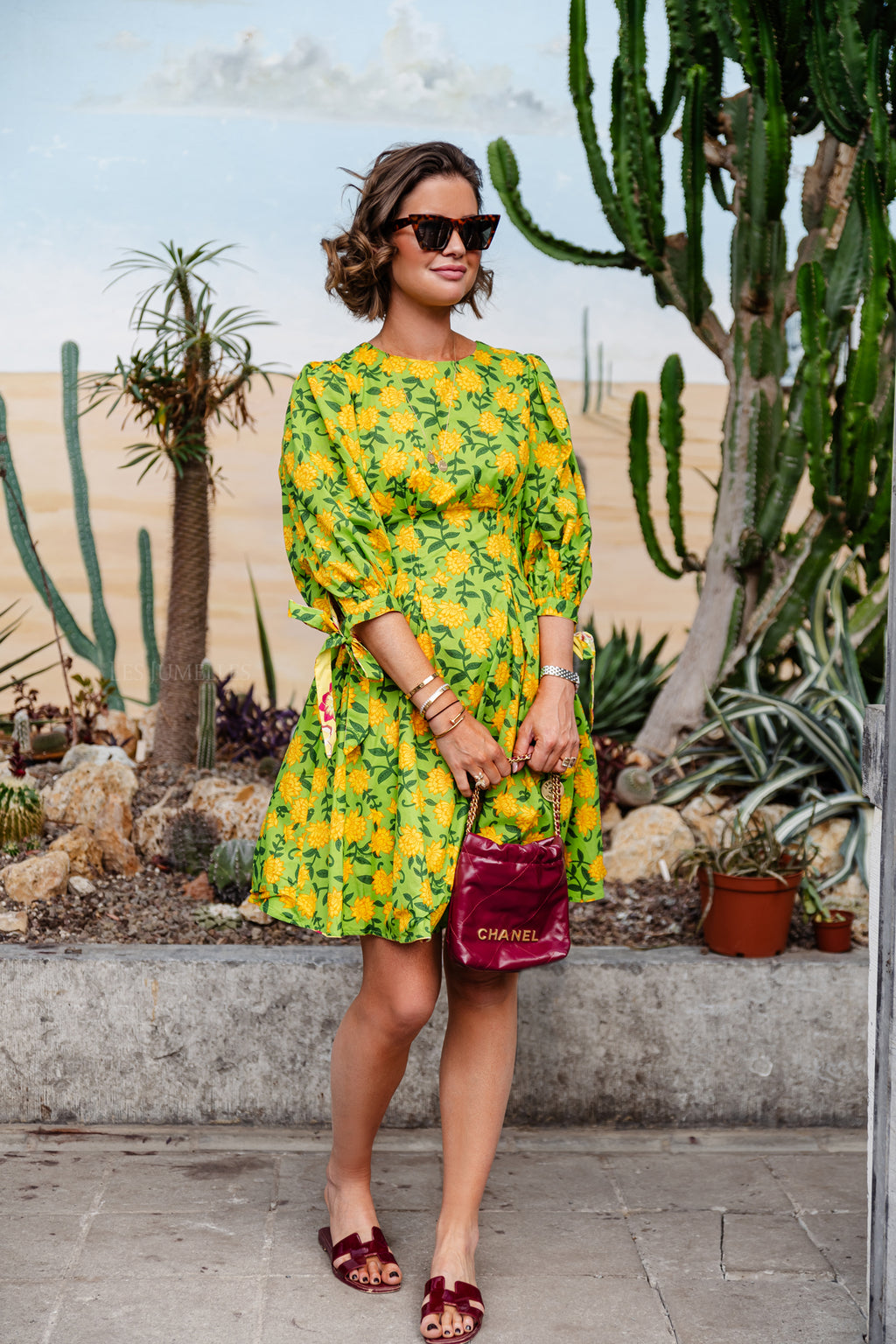 Alexis jurk ananas bloem