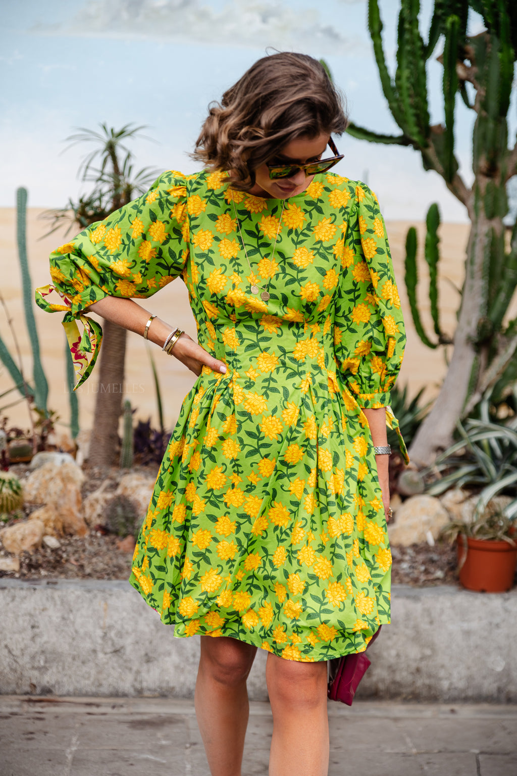 Alexis jurk ananas bloem