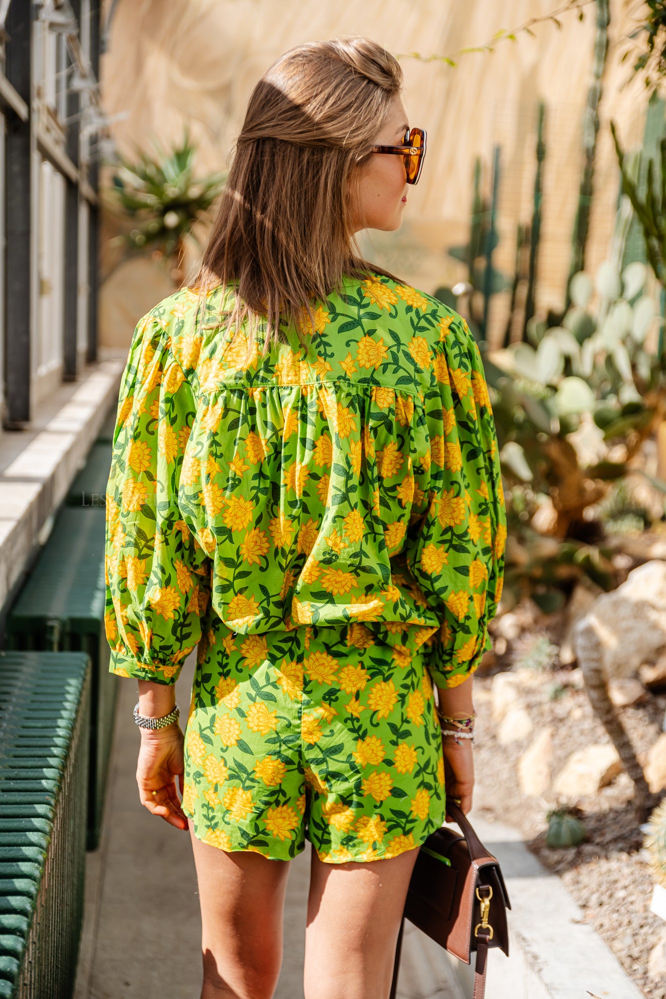 Felice LS blouse pineapple flower