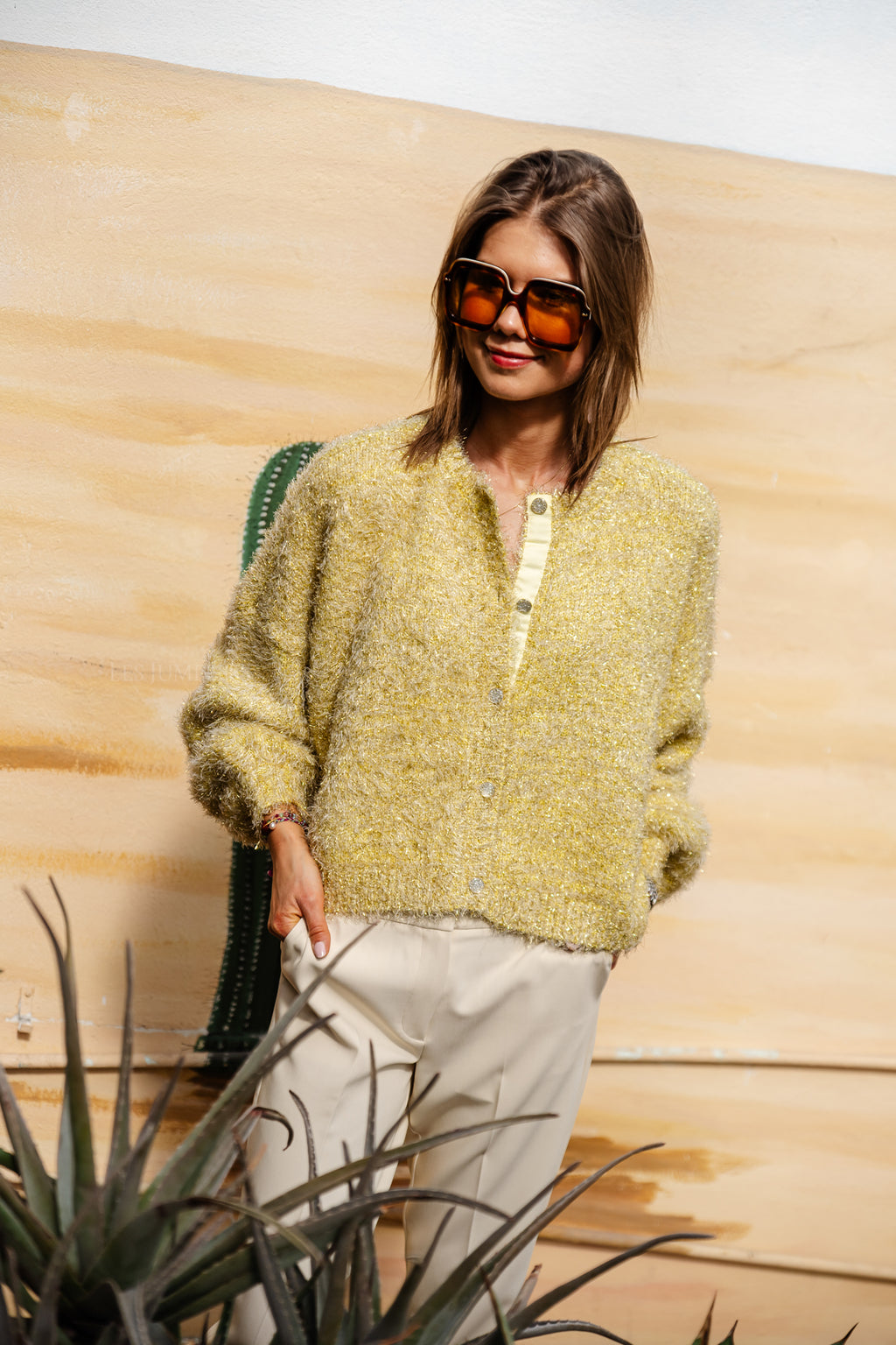 Rika cardigan yellow