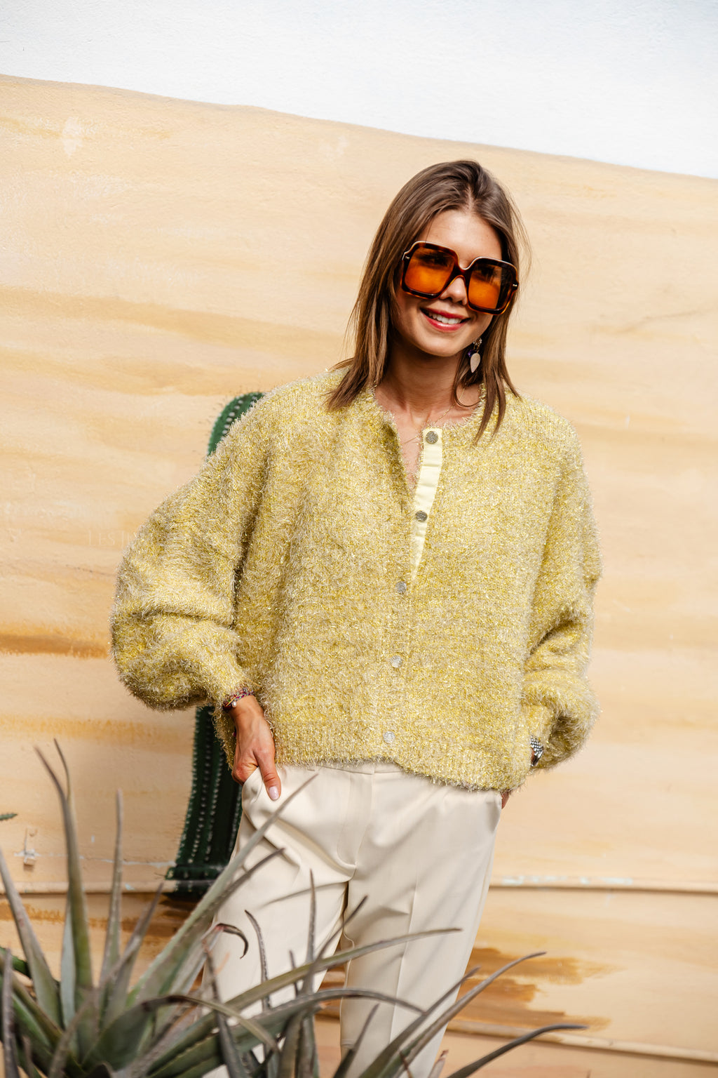 Rika cardigan yellow
