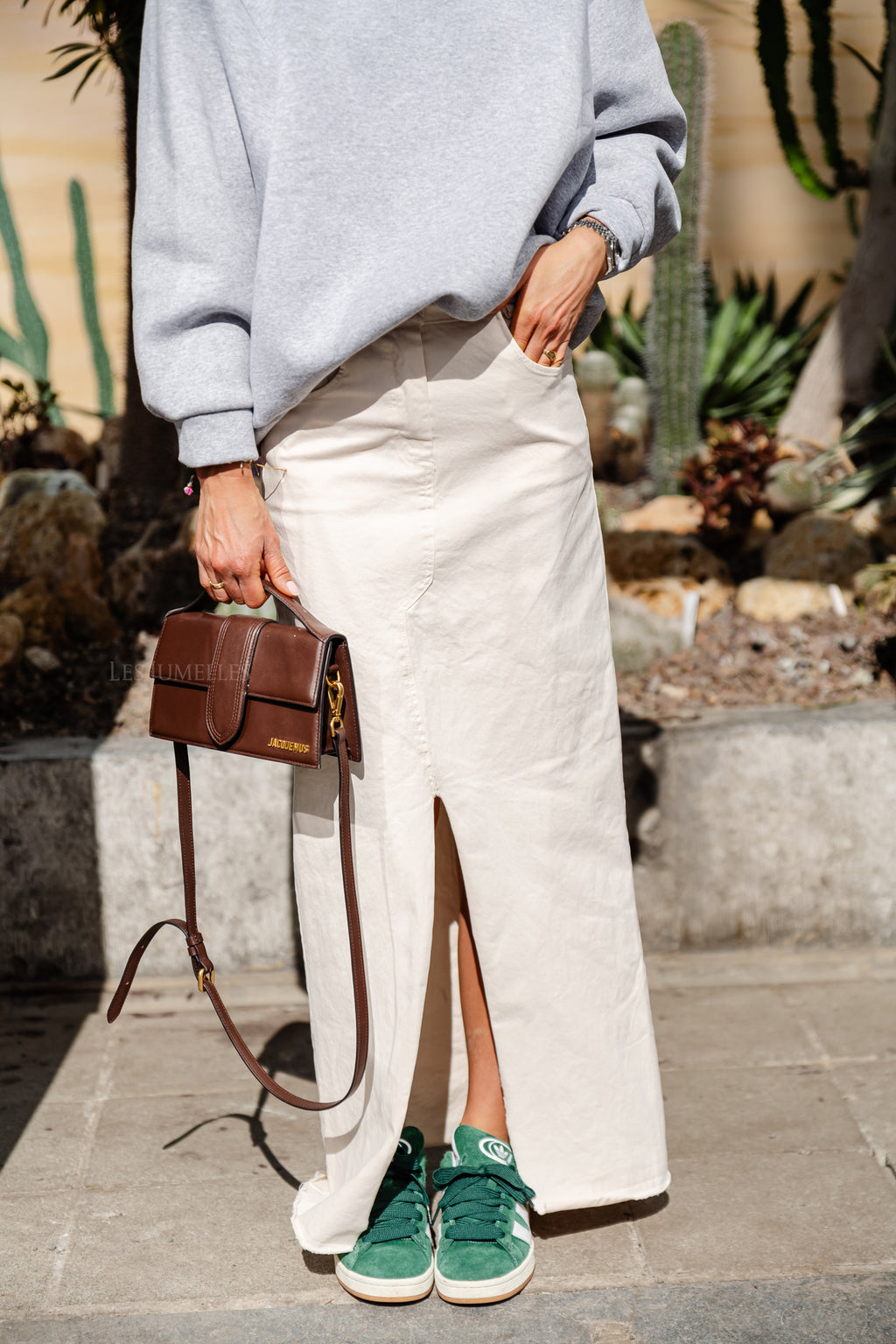 Leah denim skirt ecru